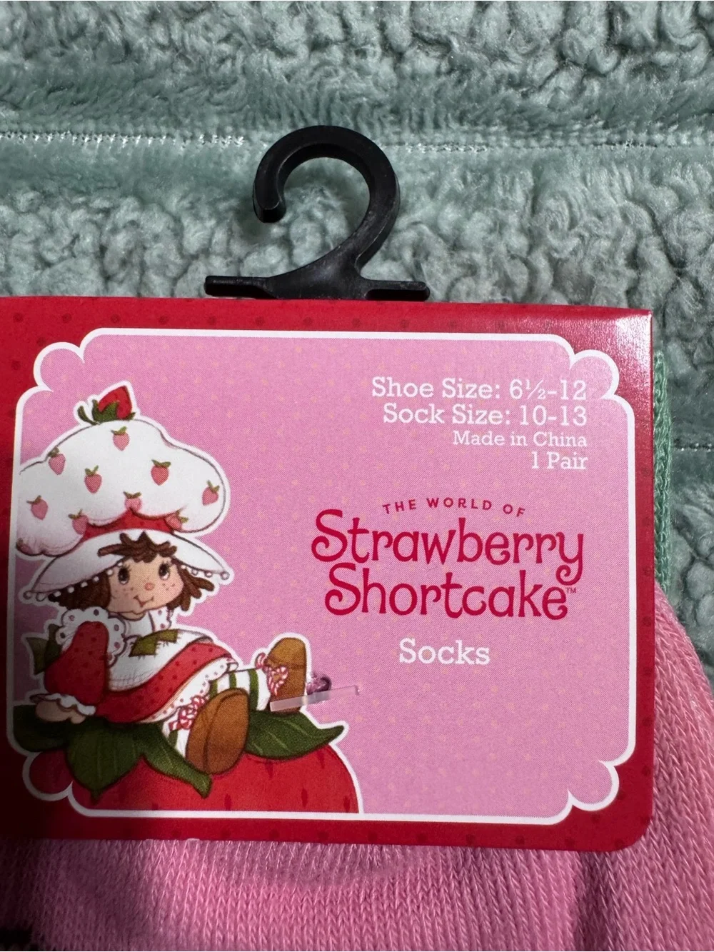 NWT Strawberry Shortcake Pink Graphic Crew Socks